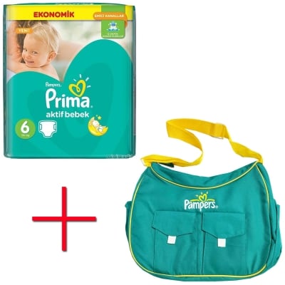 PAMPERS Промо пакет PRIMA 6 Пелени (15+кг.) 26 броя + Чанта