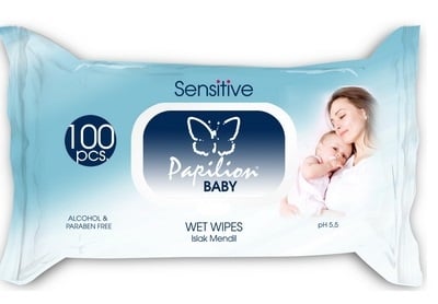 PAPILION Мокри кърпи Sensitive 100 броя