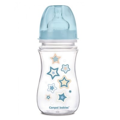 CANPOL Антиколик шише с широко гърло Easy Start Newborn Baby - 240мл.