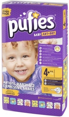 PUFIES BABY ART 4+ Пелени (9-16кг.) 52 броя