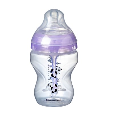 TOMMEE TIPPEE Шише за хранене с декорация Anti-Colic 260мл. - панда с розово (0м+) (1бр./оп.)