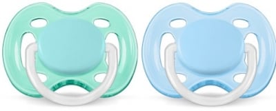 PHILIPS AVENT Силиконови залъгалки Sensitive (0-6м.) (2бр./оп.) зелен/син
