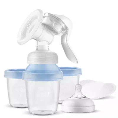 PHILIPS AVENT Ръчна помпа за изцеждане на кърма Natural Motion с контейнери VIA 