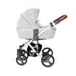 LORELLI Комбинирана детска количка Rimini+чанта - Grey&Black Dots 