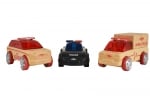 MONI Дървени коли Mini 3-Pack rescue vehicles 