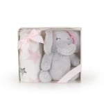 CANGAROO Бебешко одеяло 90/75см. с играчка - Elephant pink