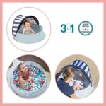 BABYMOOV Сгъваема кошара 3 в 1 с UV фактор 50+ Aquani - Marine