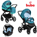 BUBA Бебешка комбинирана количка Zaza 3в1 - Sea Blue