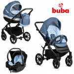 BUBA Бебешка комбинирана количка Zaza 3в1 - Blue Jeans