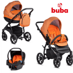 BUBA Бебешка комбинирана количка Zaza 3в1 - Orange