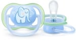 PHILIPS AVENT Oртодонтична залъгалка Ultra Air с декорация - Синьо слонче в кутия за стерилизиране