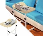 Подвижна маса, бюро, поставка за лаптоп таблет с метални крака и колела