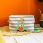 GINGER Кутия за съхранение на играчки, дрехи, козметика, сгъваема, с удобни дръжки, за детска стая, спалня, дневна - Жираф