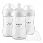 PHILIPS AVENT Комплект от 3 бр. шишета за хранене Natural Response 260 мл с биберон без протичане Natural Response Поток 3, 1м+