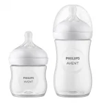 PHILIPS AVENT Комплект за кърмене с ръчна помпа за кърма Natural Motion, стерилизатор за микровълнова, шишета Natural Response 2 бр. от 125мл и 2 броя от 260мл, 2 бр. залъгалки 0-6м, 4 биберона Natural Response, четка