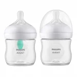 PHILIPS AVENT Комплект за новородено с 4 шишета за хранене Natural Response с биберони без протичане, клапа AirFree, залъгалка Ultra Soft и четка за почистване