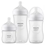 PHILIPS AVENT Комплект за новородено с 3 шишета за хранене Natural Response с биберони без протичане и четка за почистване
