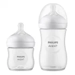PHILIPS AVENT Комплект за новородено с 4 шишета за хранене Natural Response с биберони без протичане, залъгалка Ultra Soft и четка за почистване