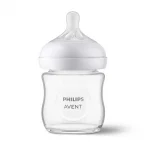 PHILIPS AVENT Стъклено шише за хранене Natural Response 120 мл с биберон без протичане Natural Response Поток 2, 0м+