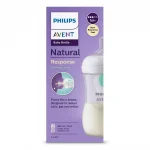 PHILIPS AVENT Шише за хранене Natural Response с клапа AirFree 260 мл с биберон без протичане Natural Response Поток 3, 1м+