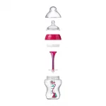 TOMMEE TIPPEE Шише за хранене Advanced Anti-Colic (3м+) 340мл. - розово с декорация