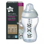 TOMMEE TIPPEE Шише за хранене EASI VENT с декорация 340мл. (3м+) - панди