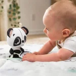 TINY LOVE Мека бебешка Дрънкалка Панда от колекция Black&White Décor, с клипс за закачане на количка, 0м+