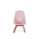 CANGAROO Дървен стол за хранене Hygge - розов