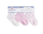 KIKKA BOO Бебешки памучни чорапи терлички HEARTS PINK 6-12 месеца
