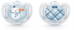 NUK Биберон залъгалка силикон (18-36мес.) 2бр. SNOW + кутийка за съхранение и стерилизация в микровълнова