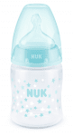 NUK Стъклено шише FC 120мл силикон микс
