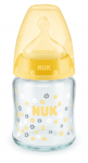 NUK Стъклено шише FC 120мл силикон микс