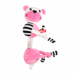 MOM'S CARE Мека играчка-дрънкалка за количка с връзки - розово мече
