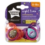 TOMMEE TIPPEE Ортодонтични залъгалки Night Time (6-18м.)(2бр./оп.)