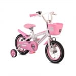 MONI Детски велосипед 12" със светеща рамка - розов