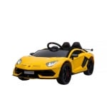 CHIPOLINO Електрическа кола Lamborghini с меки гуми Eva - жълта