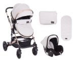 KIKKA BOO Комбинирана количка 3в1 с трансформираща седалка Amaia - Light Grey