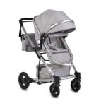 MONI Комбинирана детска количка Gigi с люлеещ механизъм - светло сива