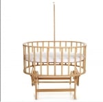 BEBEKONFOR Детско дървено легло Amedan Mother Side Basket - Крем