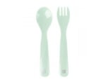 KIKKA BOO Лъжица и вилица пластмасови PP Glossy - Mint