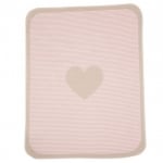 DAVID FUSSENEGGER Бебешко одеяло Juwel 70x90 - сърце розово