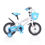 MONI Детски велосипед 12" със светеща рамка - син