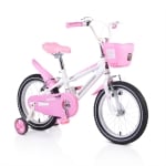 MONI Детски велосипед 16" със светеща рамка - розов