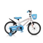 MONI Детски велосипед 16" със светеща рамка - син