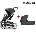 MUTSY Пакет Шаси Mutsy Nio Standard + Кош за новородено и Седалка със сенник Mutsy Nio - North Grey