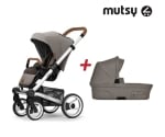 MUTSY Пакет Шаси Mutsy Nio Standard + Кош за новородено и Седалка със сенник Mutsy Nio - North Sand