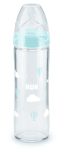NUK Стъклено шише New Classic със силиконов биберон 240 мл.