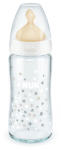 NUK Стъклено шише FC 240мл. каучук микс