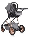 MONI Комбинирана детска количка Midas 2в1 - сива