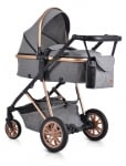 MONI Комбинирана детска количка Midas 2в1 - сива